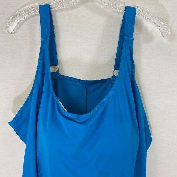 Swim 365 One Piece Swimsuit Blue 32 - Picture 2 of 10